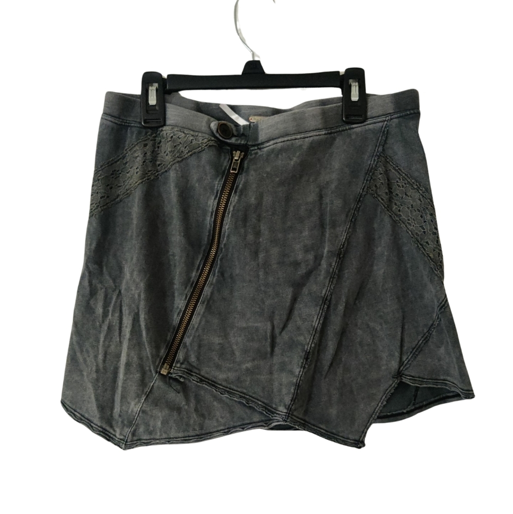 Free People Gray Skater Skirt